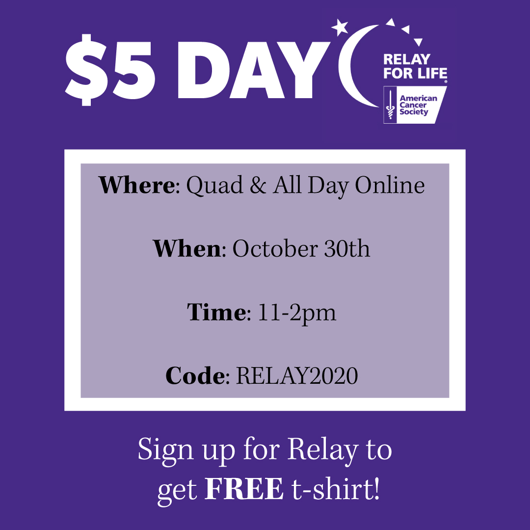 Relay For Life $5 Day Poster