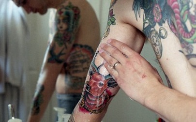 Image of a person washing their new tattoo