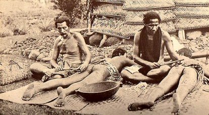  Photo of traditional Samoan tattooing