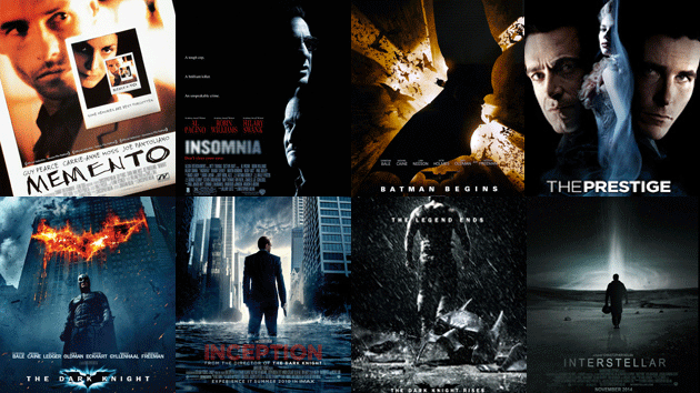 Image of the movies Christopher Nolan directed