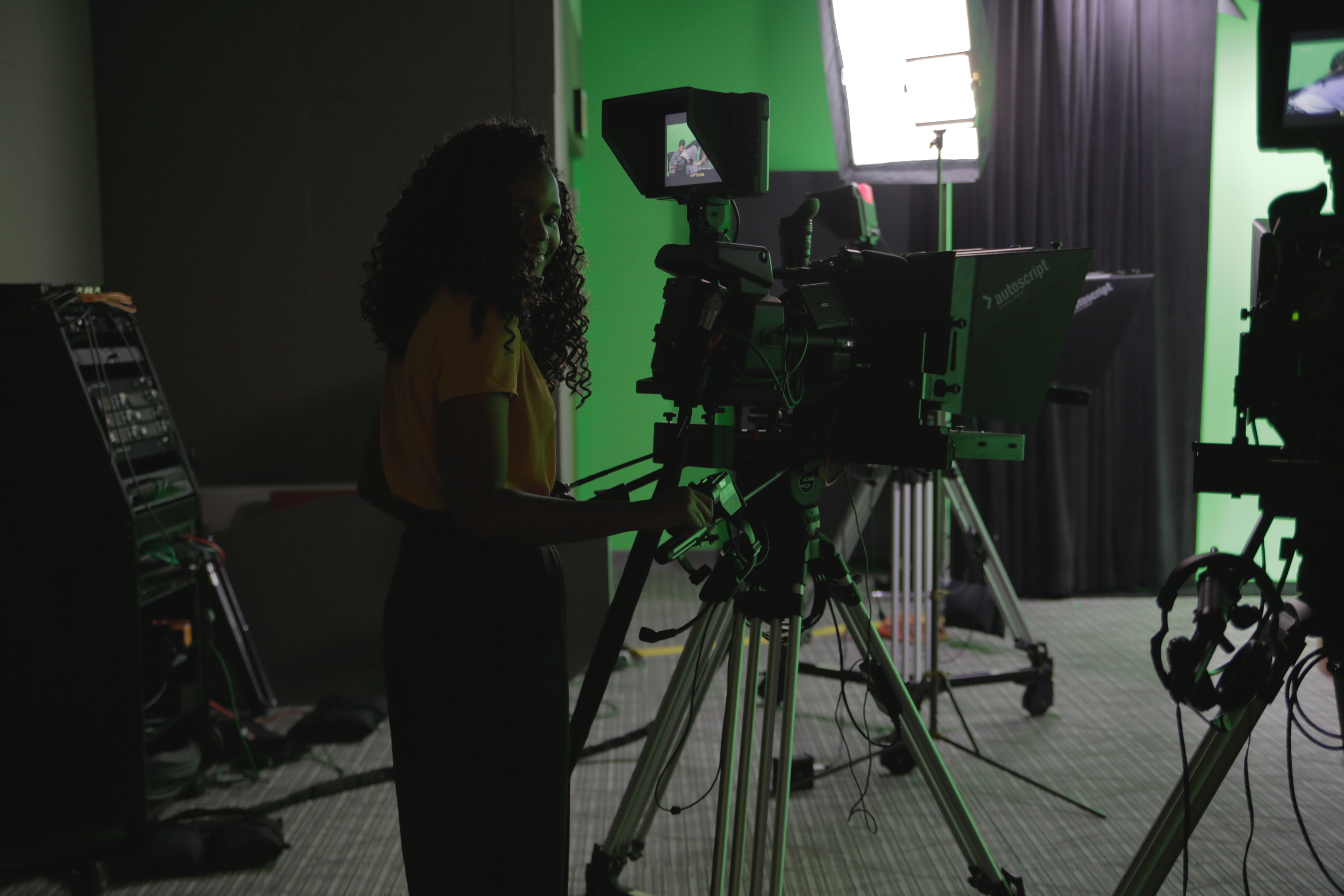 Jade operating a JVC camera