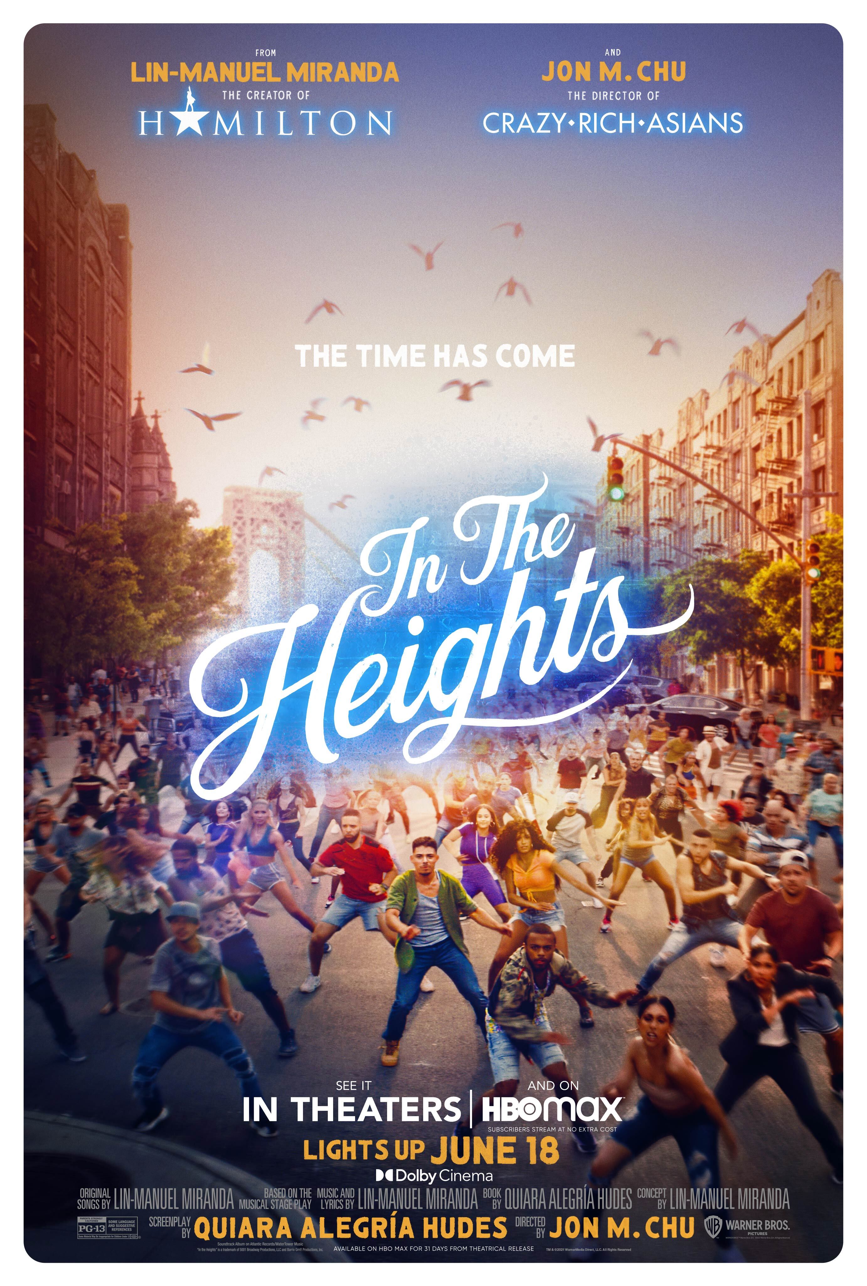 New In the Heights movie poster of people dancing in the street