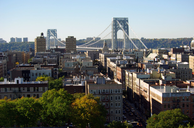 Image of a view from Washington Heights, NYC