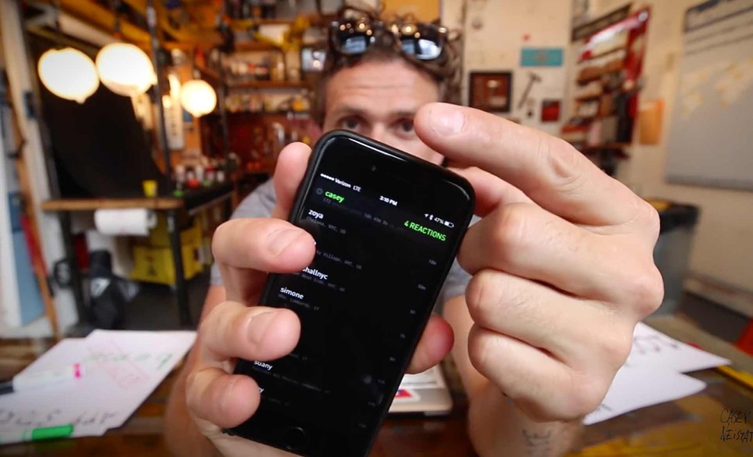 a picture of casey neistat and his new app Beme