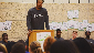 Junior from Men's Basketball talks at middle school