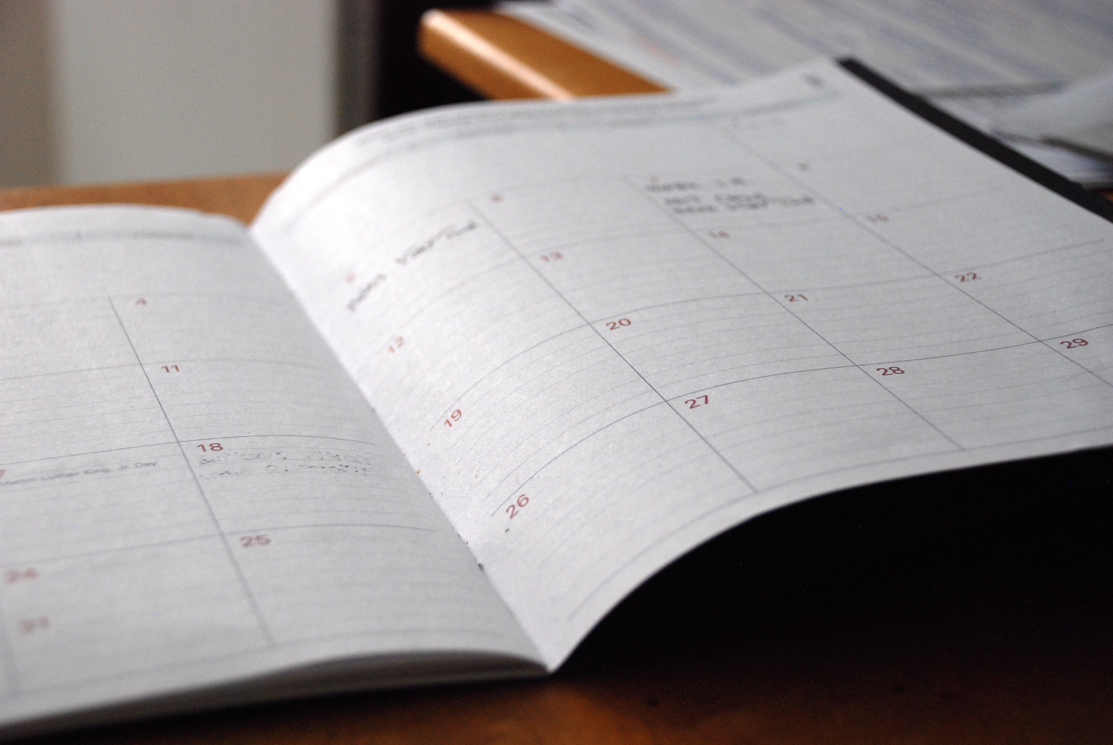 Picture of a calendar